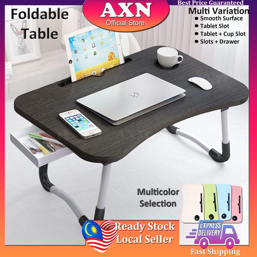AXN Foldable Table Anti-slip Bed Mini Table Laptop Notebook Meja Computer Study Table 折叠电脑桌