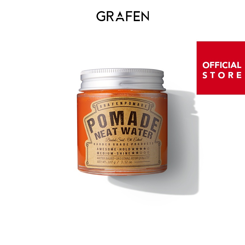 [GRAFEN] Neat Water Pomade 100g [For Thin and Damaged Hair, Soft Natural Finish, Orange Menthol Scent]